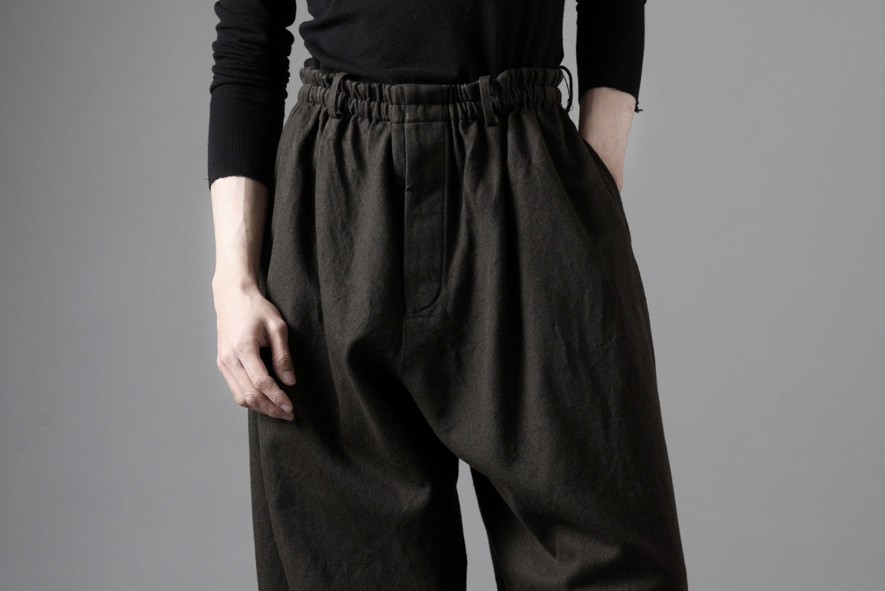 YUTA MATSUOKA dirts tapered trousers / no.14 linen canvas