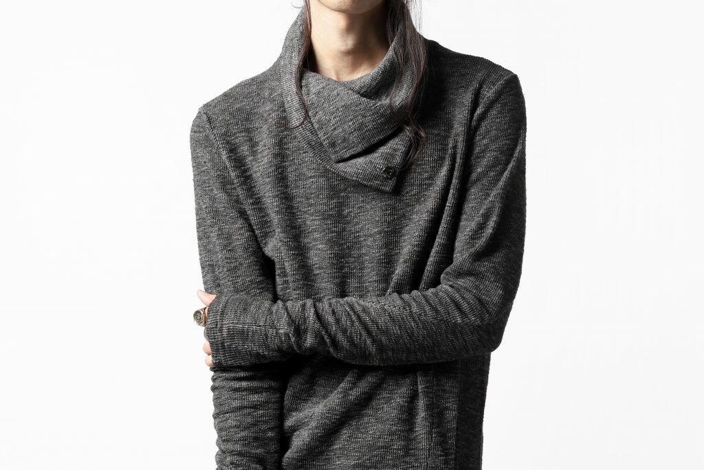 A.F ARTEFACT HIGH NECK WRAP TOPS / COLD DYED SLAB KNIT JERSEY