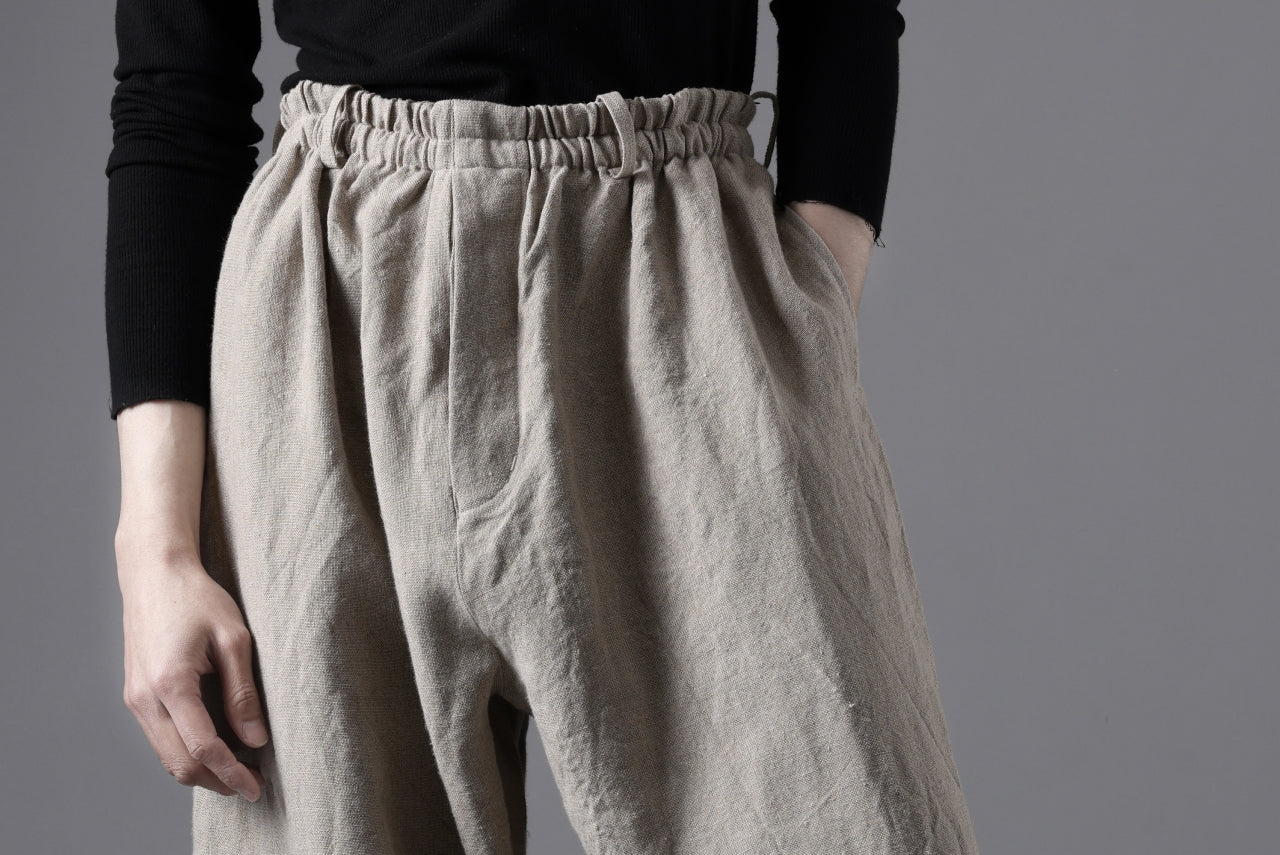 YUTA MATSUOKA dirts tapered trousers / no.14 linen canvas