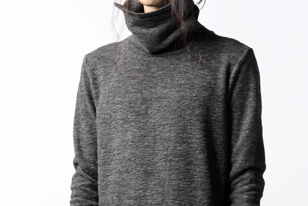 A.F ARTEFACT HIGH NECK WRAP TOPS / COLD DYED SLAB KNIT JERSEY