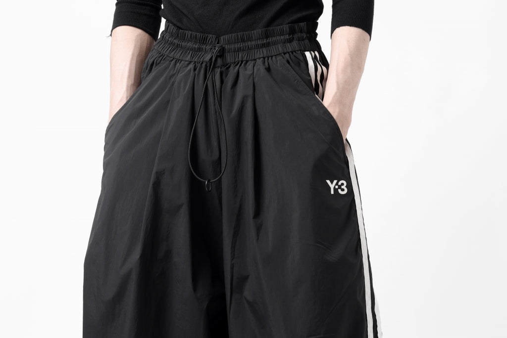 Y-3 Yohji Yamamoto THREE STRIPES SUPER WIDE PANTS / SILKY NYLON