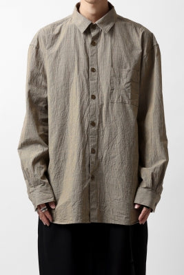 YUTA MATSUOKA exclusive plain shirt / organic cotton washer check