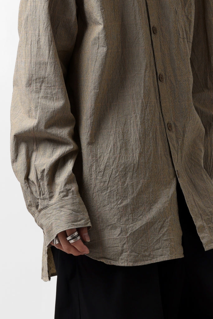 YUTA MATSUOKA exclusive plain shirt / organic cotton washer check