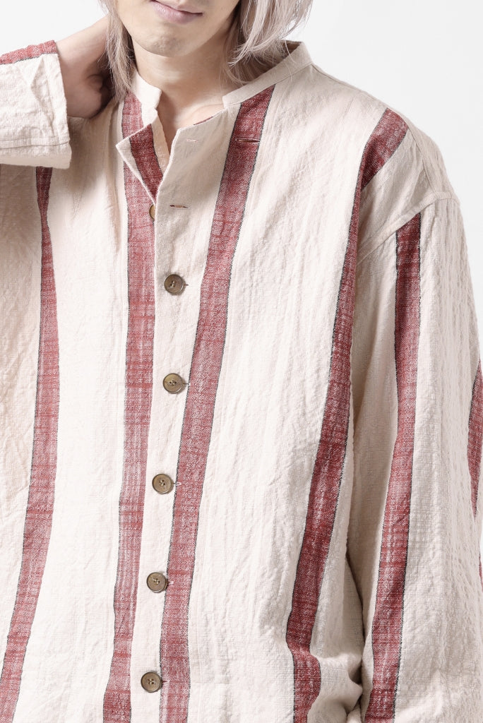 YUTA MATSUOKA stand collar shirt / organic cotton slub