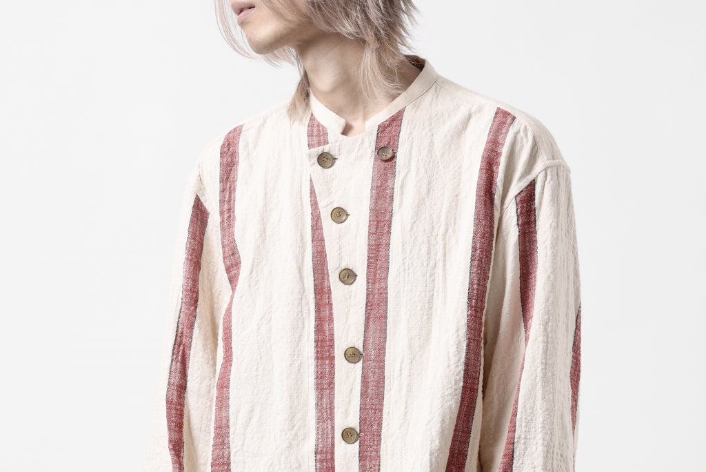 YUTA MATSUOKA stand collar shirt / organic cotton slub