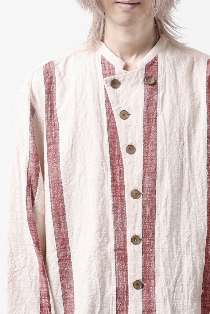 YUTA MATSUOKA stand collar shirt / organic cotton slub