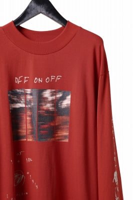 A.F ARTEFACT THICK-COLLAR BASIC L/S T-SHIRT / TYPE A PRINT 