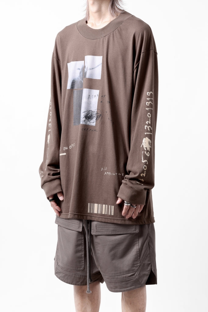 A.F ARTEFACT THICK-COLLAR BASIC L/S T-SHIRT / TYPE B PRINT