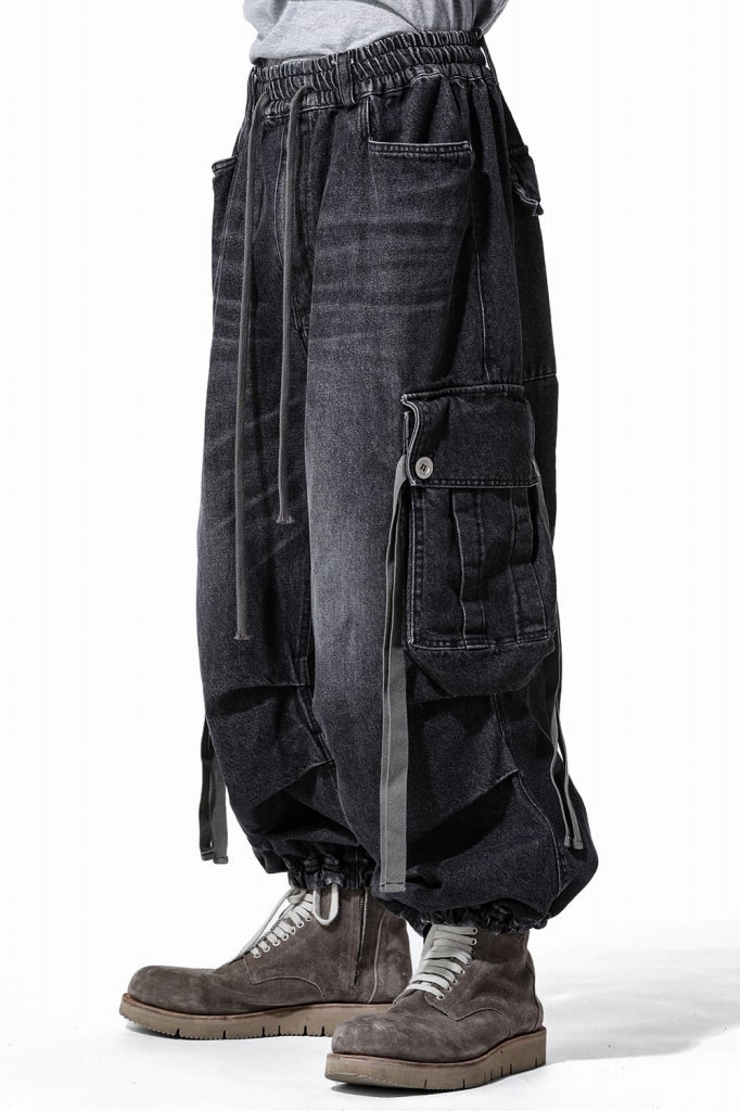 A.F ARTEFACT EXTREME WIDE CARGO PANTS / FADED DENIM