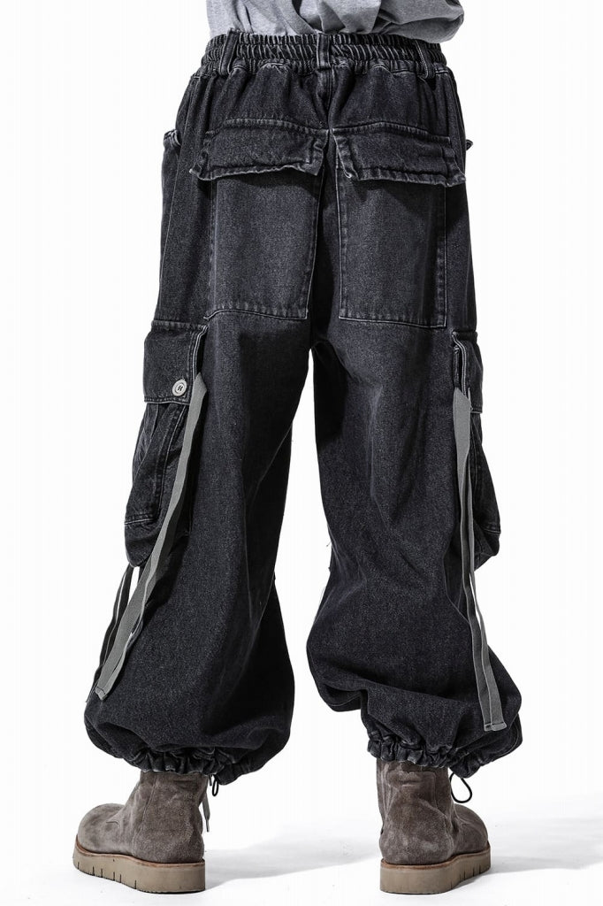 A.F ARTEFACT EXTREME WIDE CARGO PANTS / FADED DENIM