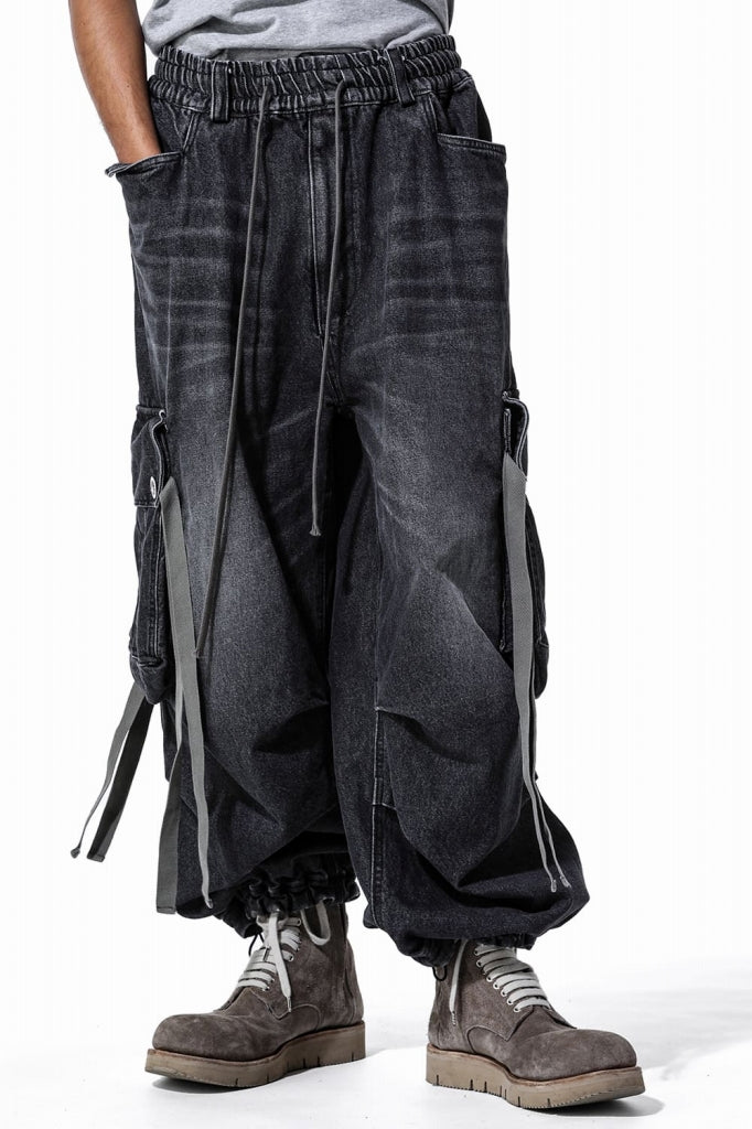 A.F ARTEFACT EXTREME WIDE CARGO PANTS / FADED DENIM