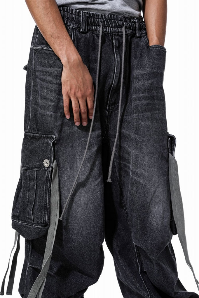 A.F ARTEFACT EXTREME WIDE CARGO PANTS / FADED DENIM