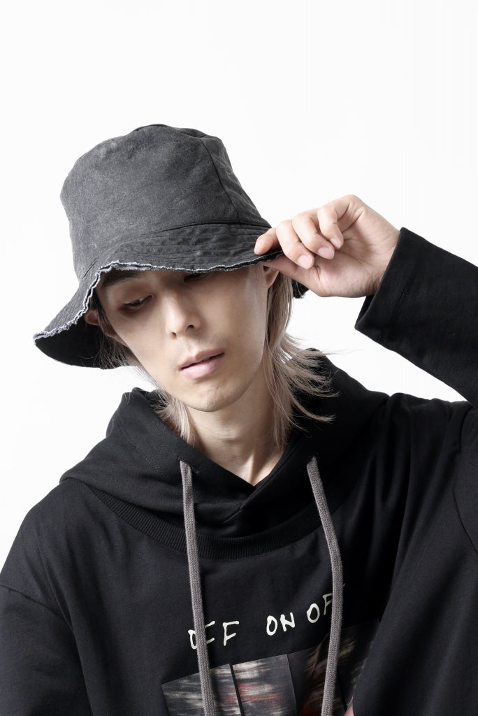 daub SOFT BUCKET HAT / RESIN COATED LIGHT TWILL COTTON