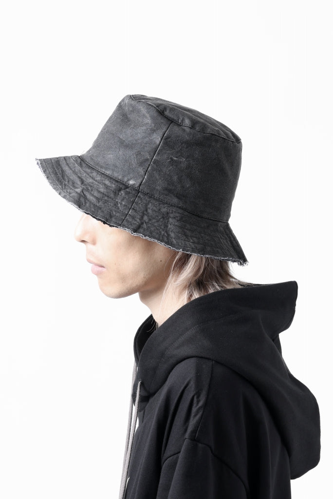 daub SOFT BUCKET HAT / RESIN COATED LIGHT TWILL COTTON