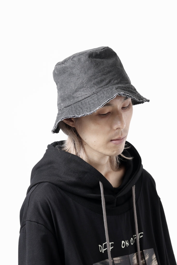 daub SOFT BUCKET HAT / RESIN COATED LIGHT TWILL COTTON