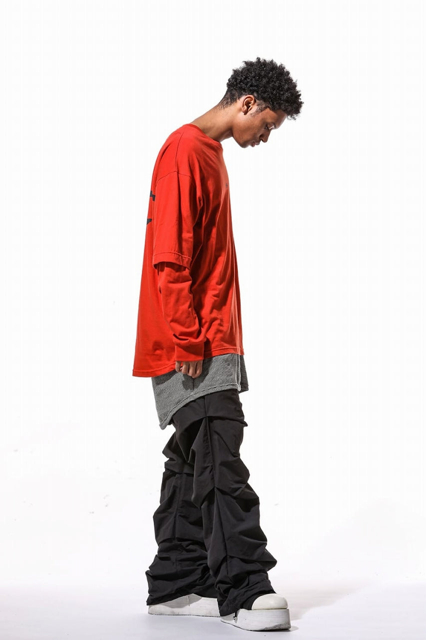 A.F ARTEFACT TUCK VOLUME BAGGY PANTS / COTTON-TERRY