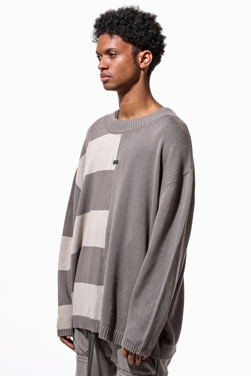 A.F ARTEFACT STRIPES COMBI SUMMER KNIT TOPS / COTTON LINEN