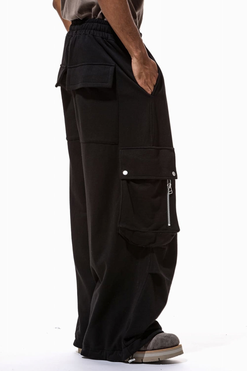 A.F ARTEFACT EXTREME WIDE CARGO PANTS / COTTON-TERRY