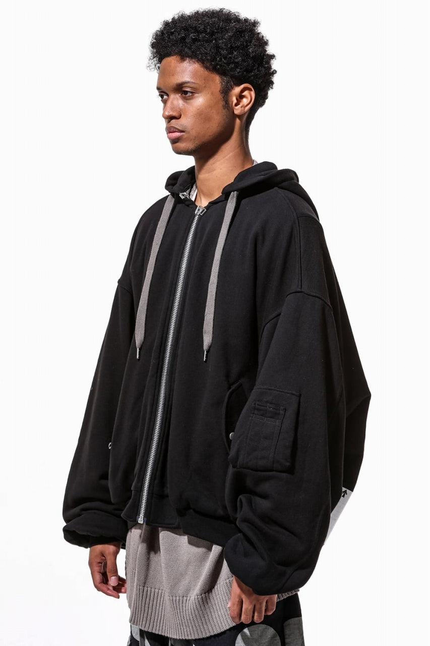 A.F ARTEFACT REVERSIBLE MA-1 HOODIE BLOUSON / COTTON-TERRY