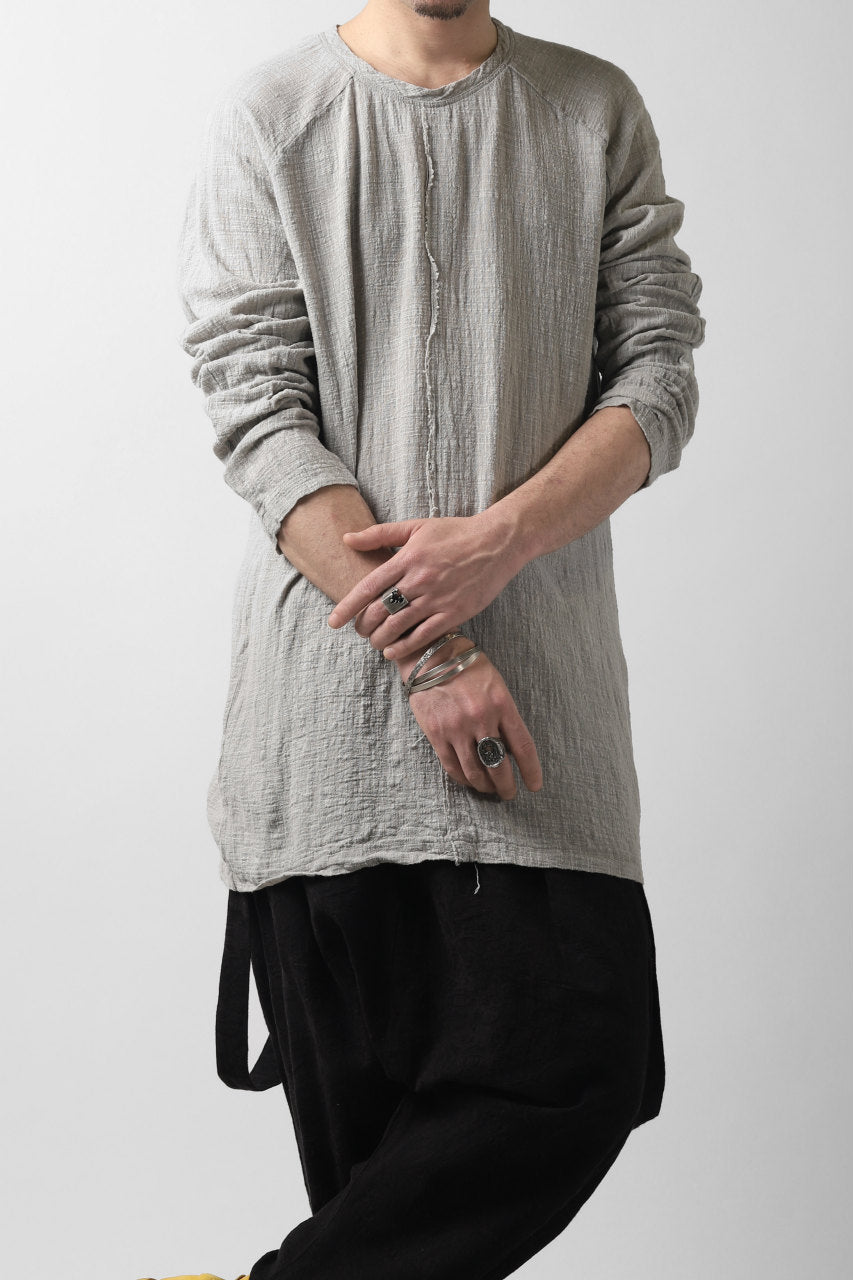 MAVRANYMA RAGLAN L/S TUNICA TOPS / ORGANIC RAW COTTON (DYED SAND