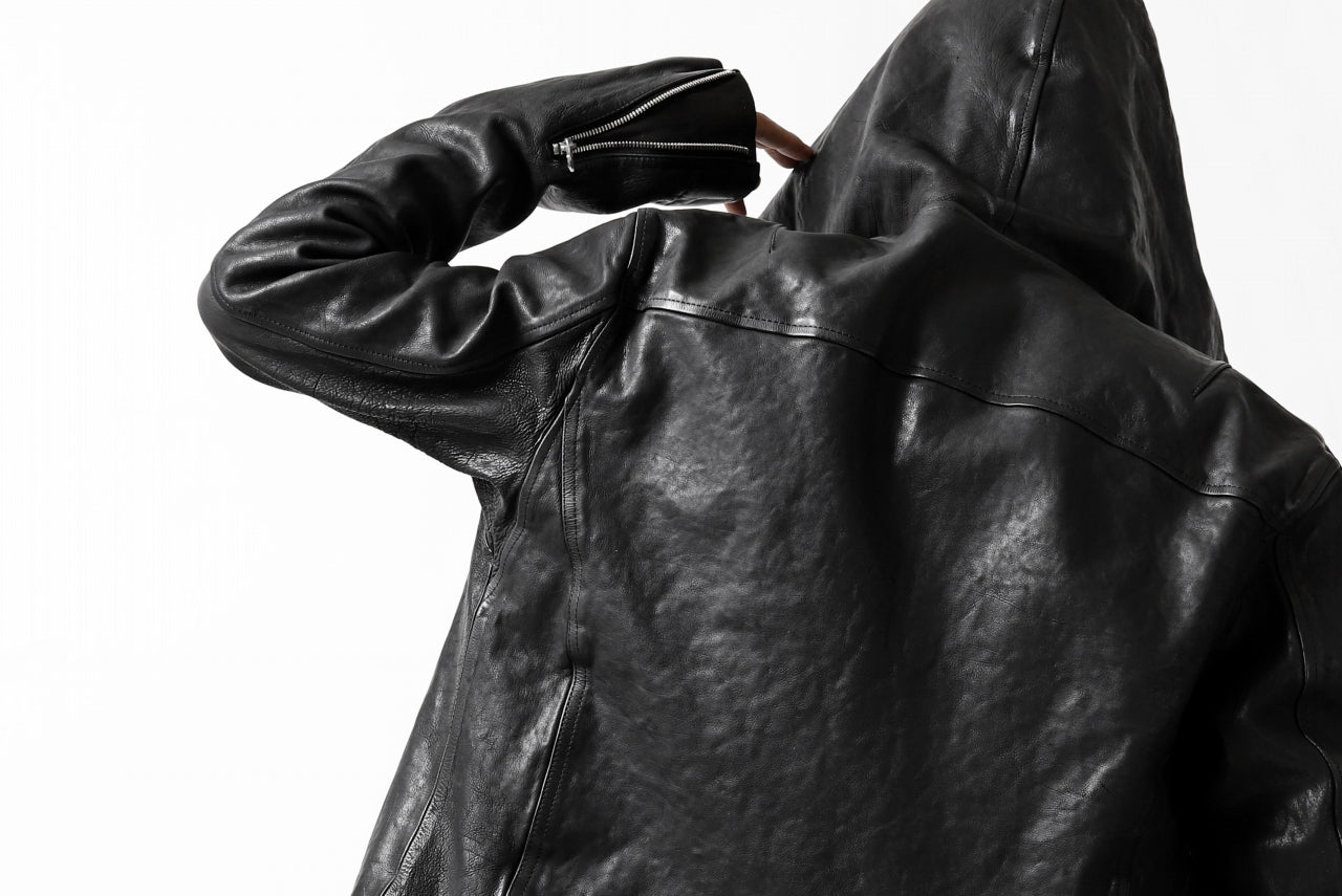 Isamu Katayama Backlash Hooded Riders Jacket Jp Calf Garment Washed Black 商品ページ イサムカタヤマバックラッシュの公式通販 Loom Osaka Onlin Store