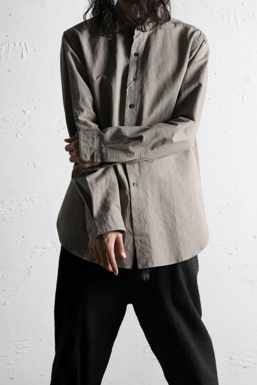 COLINA Cotton/Silk Granpa Shirts 試着のみ ラウンド 72.0%OFF www