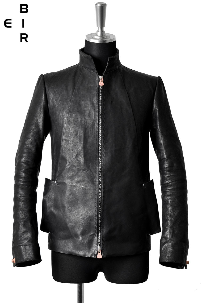 ierib classic zipper jacket / waxy Italian lambskin full vegetable