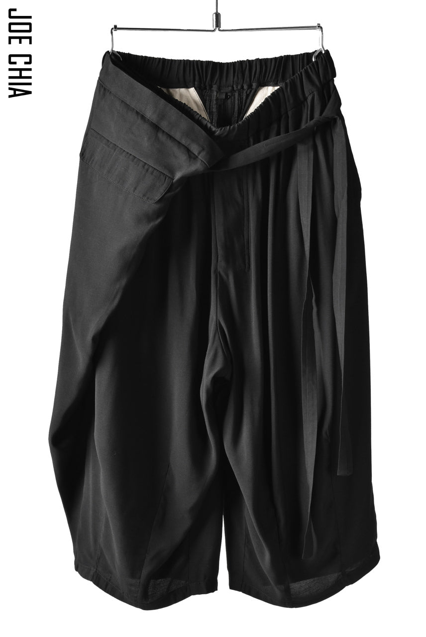 JOE CHIA WRAP AROUND PANTS / BAMBOO FABRIC (BLACK)の商品ページ | ジョー チアの通販 ...
