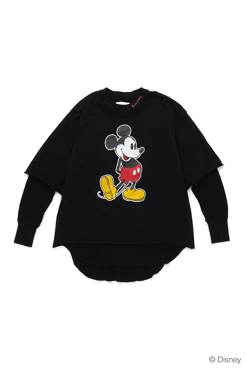 FACETASM × DISNEY Collaboration MICKEY DOCKING LAYER TOPS (BLACK