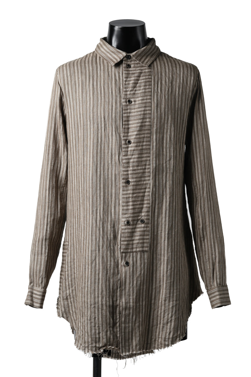 Aleksandr Manamis Mended Shirt / Brown Stripeの商品ページ
