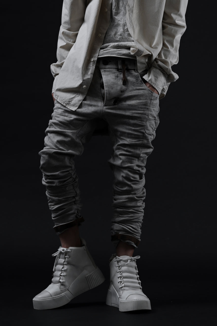 BORIS BIDJAN SABERI TIGHT FIT PANTS / ACID DYED & BODY MOLDED 