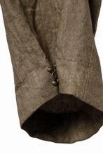 Load image into Gallery viewer, YUTA MATSUOKA 2 tucks wide trousers / sulfur dyed canvas linen (brown)