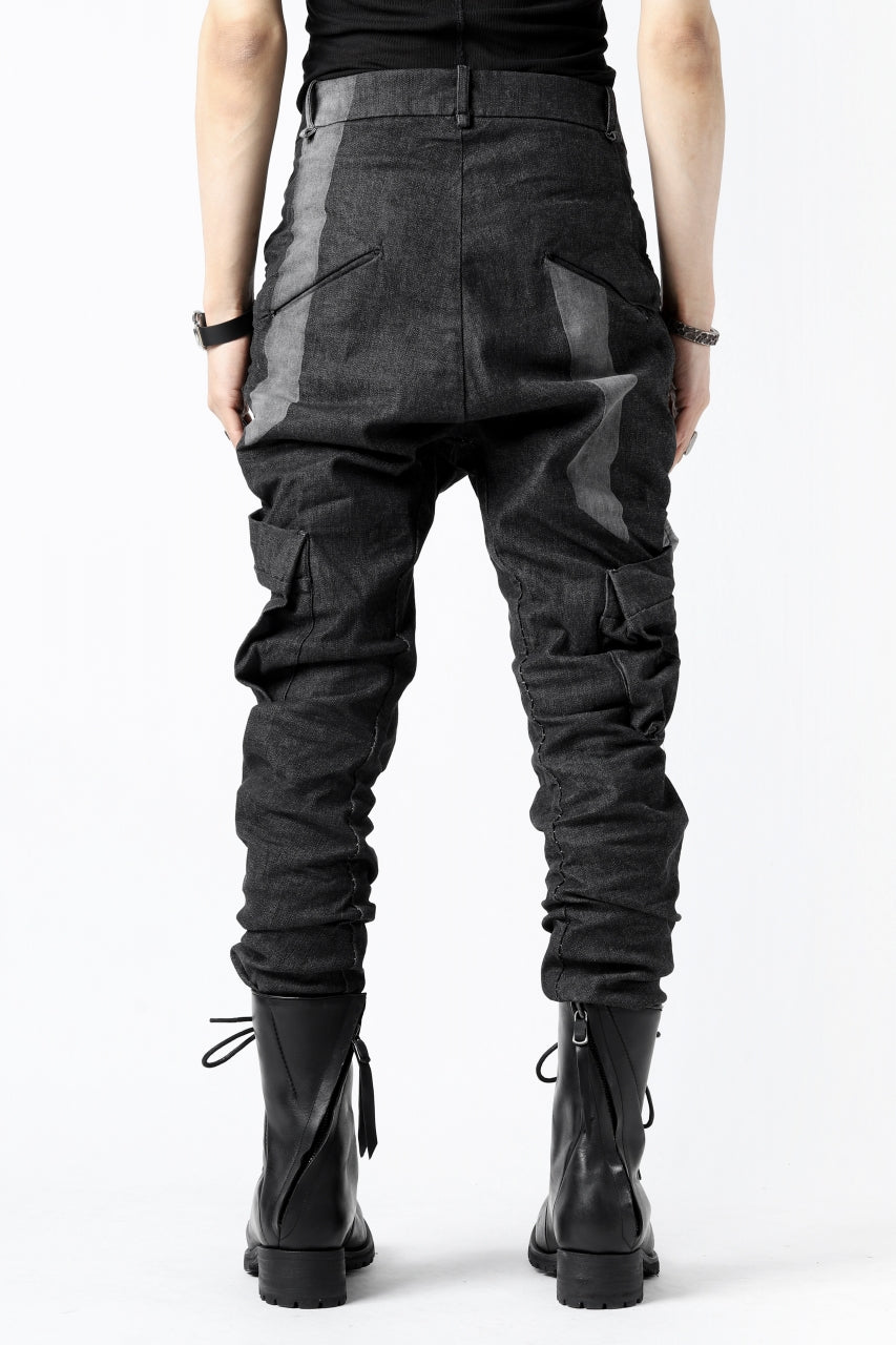 masnada LINED CARGO POCKET PANT / UN DENIM ELASTICIZZATO LAVATO