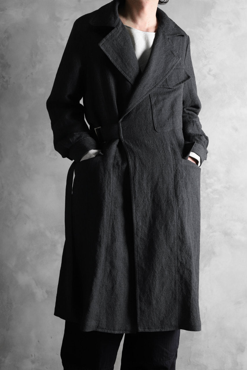 sus-sous storm coat / W50L50 3/2OX washer (CHARCOAL NAVY) – LOOM OSAKA