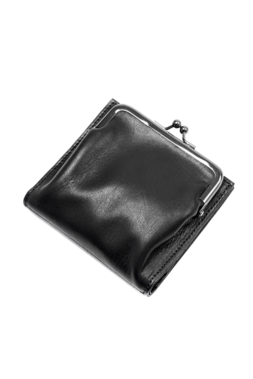 discord Yohji Yamamoto Clasp Wallet / Cow Skin Leather (BLACK)の