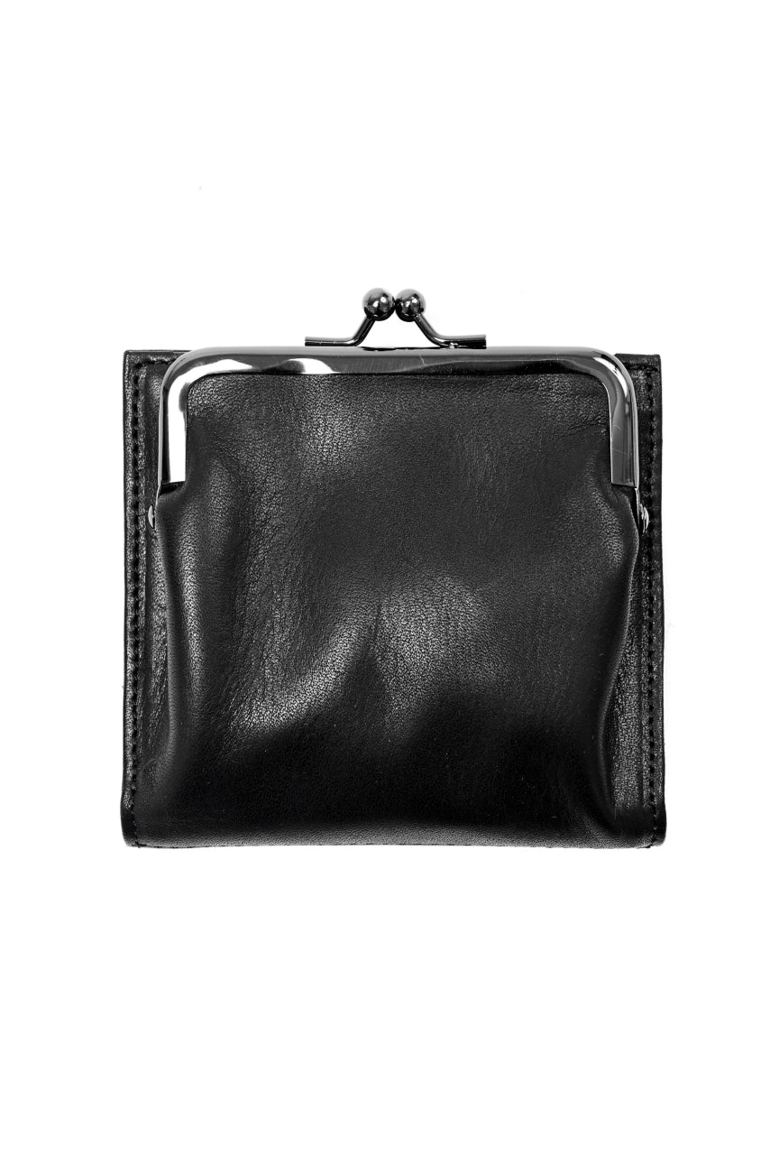 discord Yohji Yamamoto Clasp Wallet / Cow Skin Leather (BLACK)の