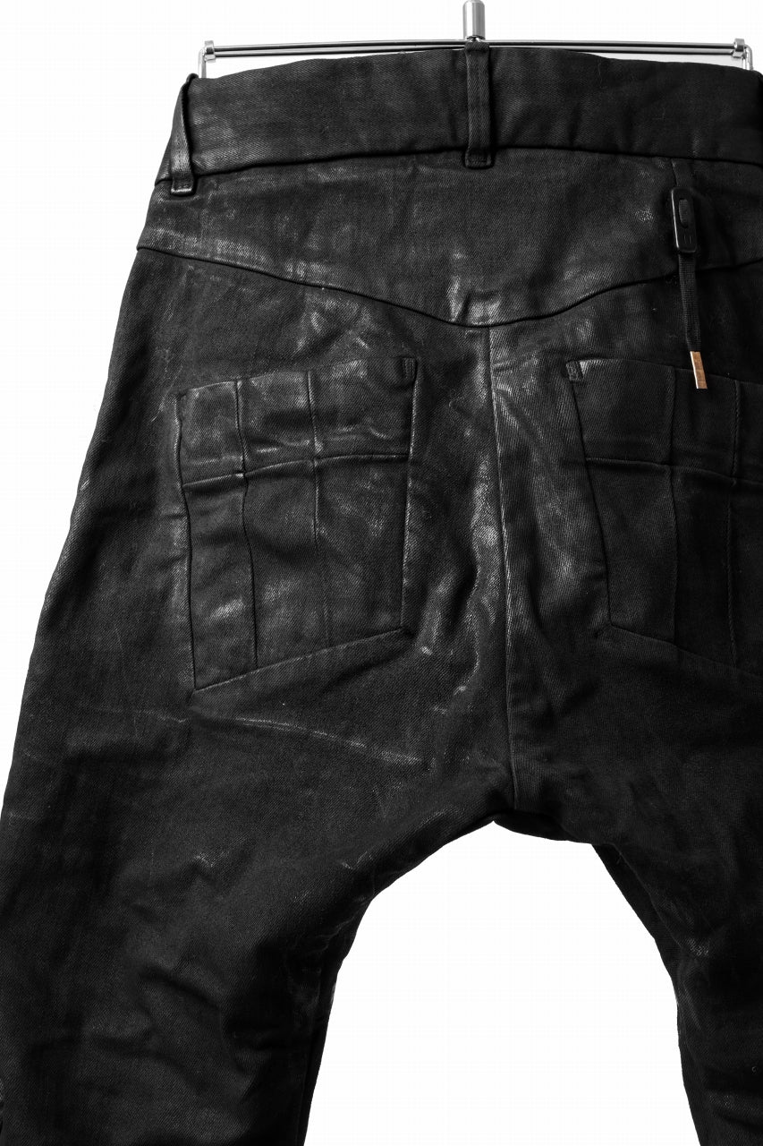 BORIS BIDJAN SABERI TIGHT FIT PANTS / VINYL COATED & NICKEL