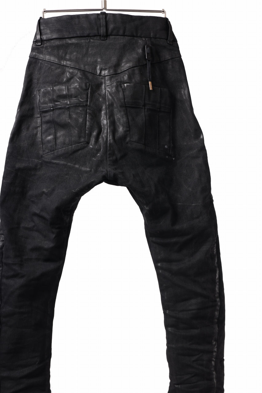 BORIS BIDJAN SABERI TIGHT FIT PANTS / VINYL COATED & NICKEL