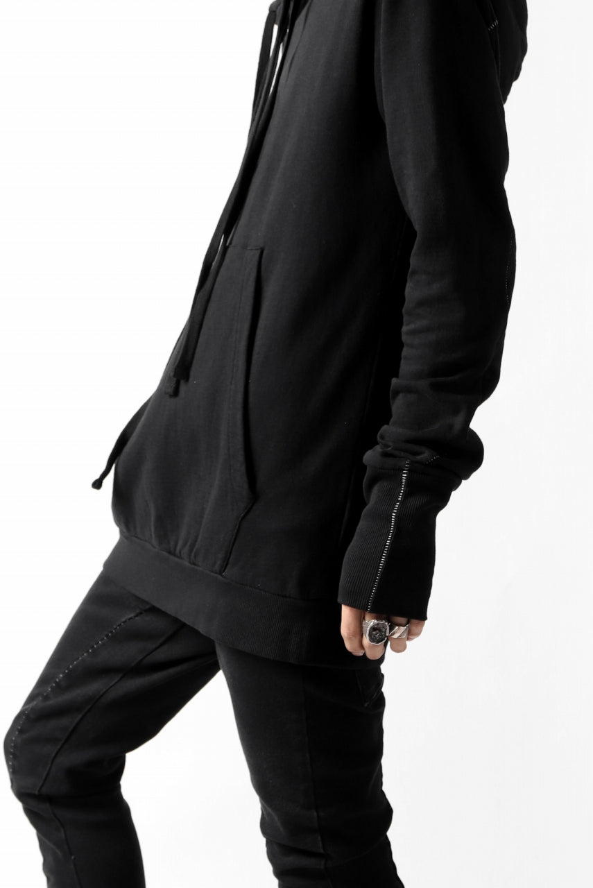 thomkrom DOUBLE HOODIE PULL OVER PARKA / OVER LOCKED (BLACK)