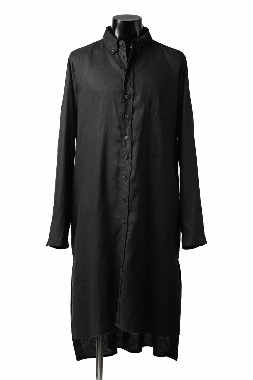 Aleksandr Manamis Long Box Pleat Shirt (BLACK)の商品ページ