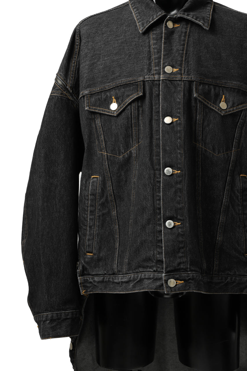 FACETASM HIGH-LOW ZIPPER DENIM JACKET (BLACK)の商品ページ