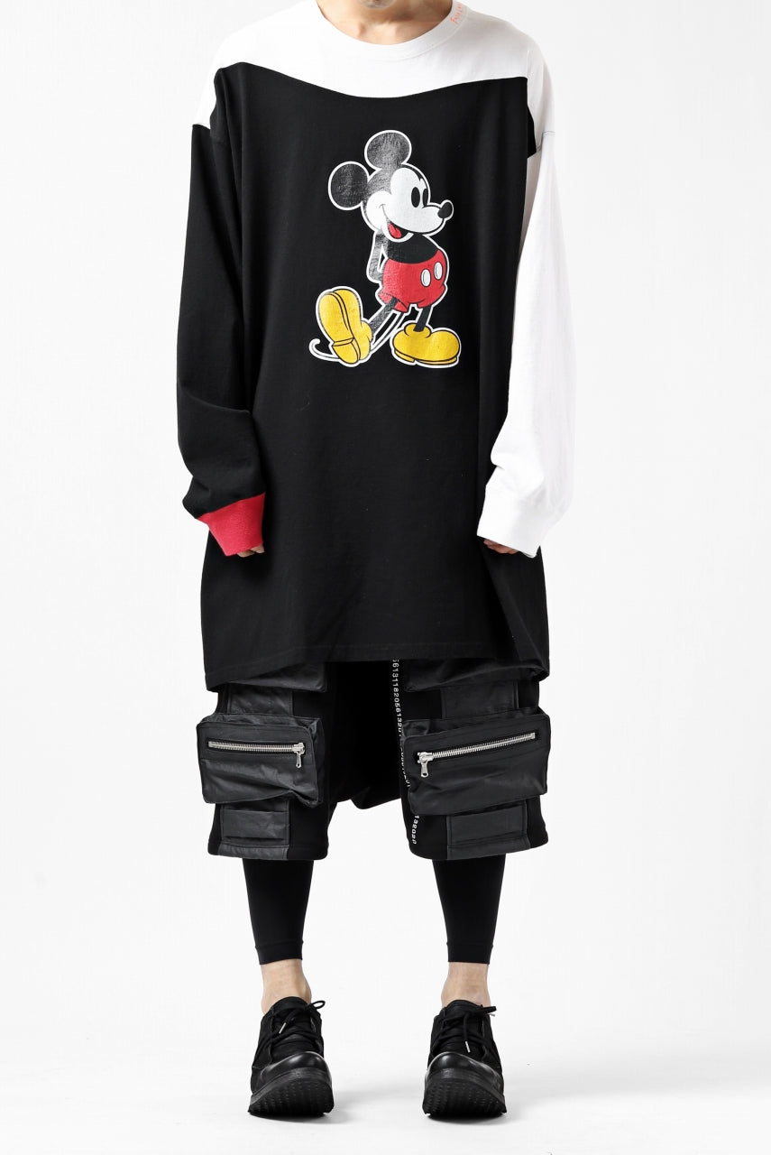 FACETASM × DISNEY Collaboration MICKEY ASYMMETRIC LONG SLEEVE TEE