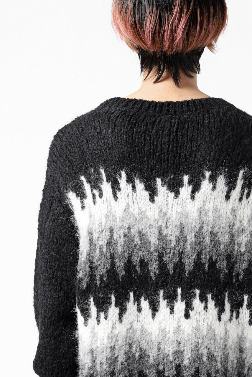 有名なブランド FTW MOHAIR ニット モヘア ボーダー 赤黒 SWEATER KNIT ニット/セーター