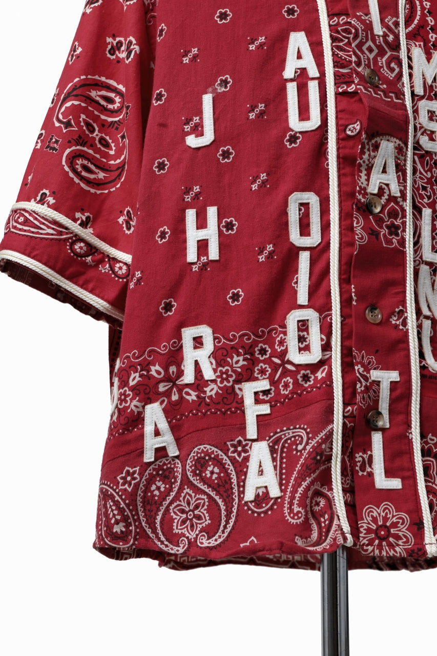 READYMADE BANDANA BASEBALL SHIRT (RED ASORT #B) - レディメイドの