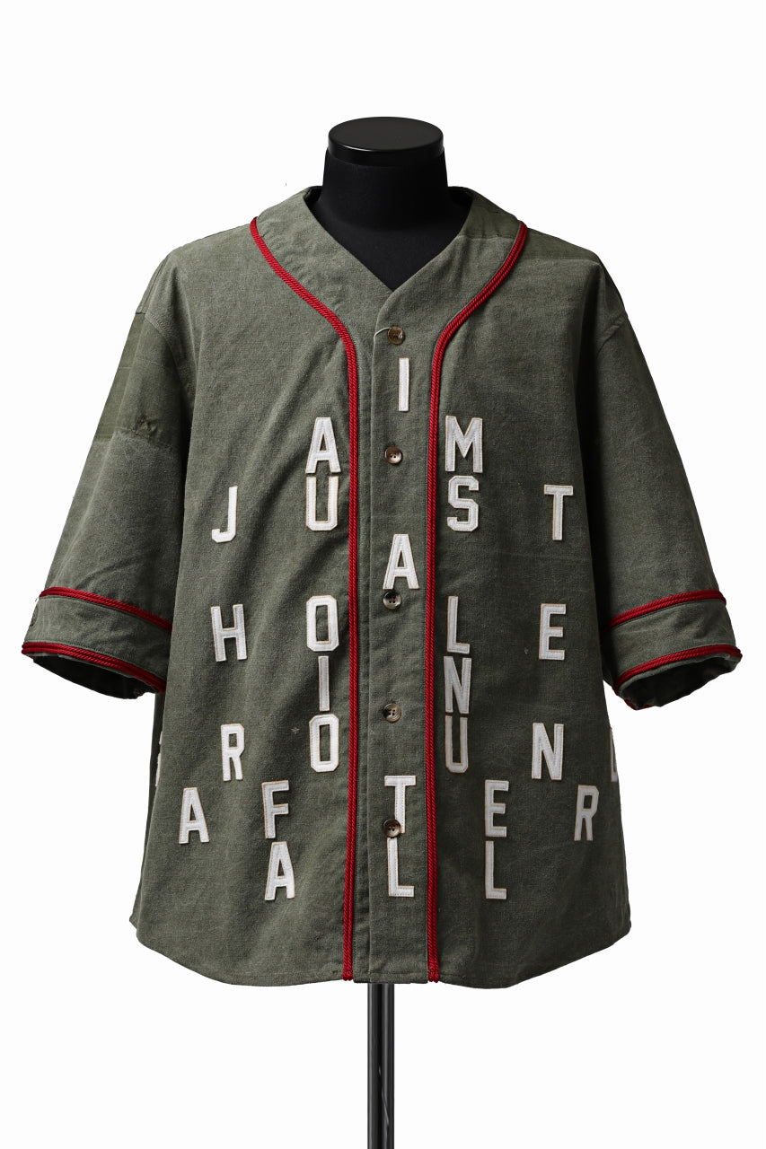 READYMADE MILITARY BASEBALL SHIRT (KHAKI GREEN #C) - レディメイド