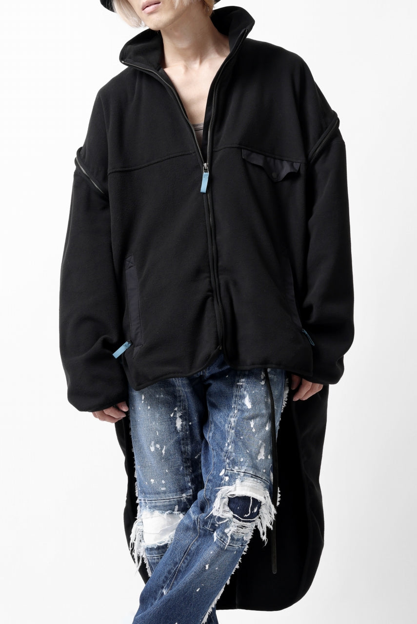 FACETASM HIGH-LOW FLEECE ZIPPER JACKET (BLACK)の商品ページ