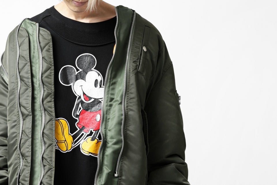 FACETASM × DISNEY Collaboration MICKEY DOCKING LAYER TOPS (BLACK