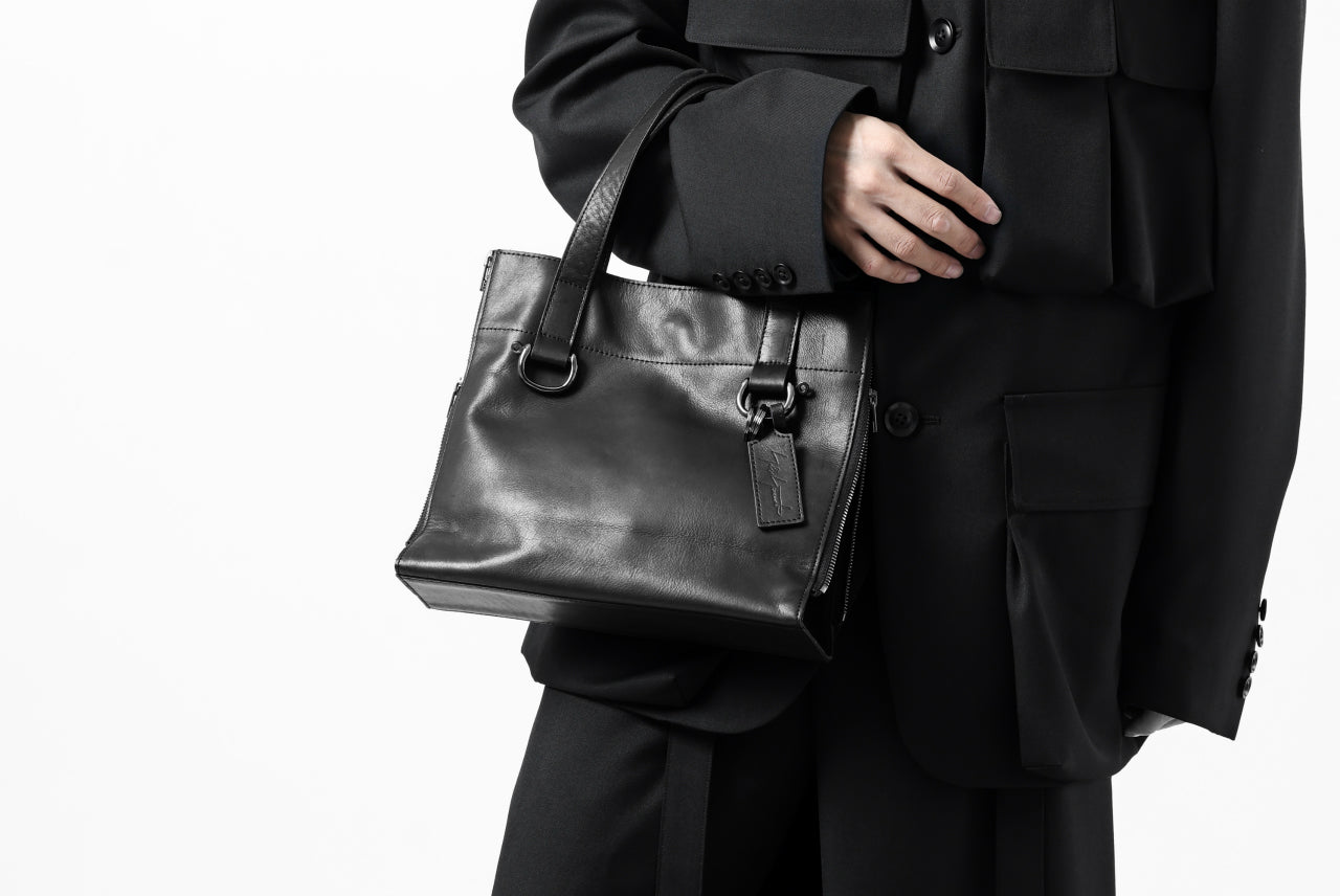 discord Yohji Yamamoto Side Zip Tote Bag S / Soft Shrink Cow