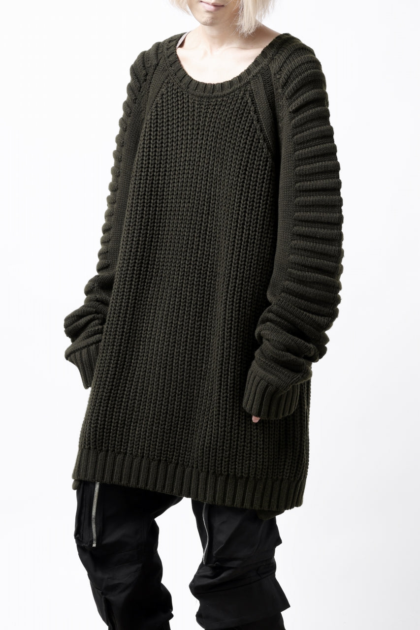 限定版 IRREGULAR-HEM KNIT A.F ARTEFACT CABLE ローゲージ A.F