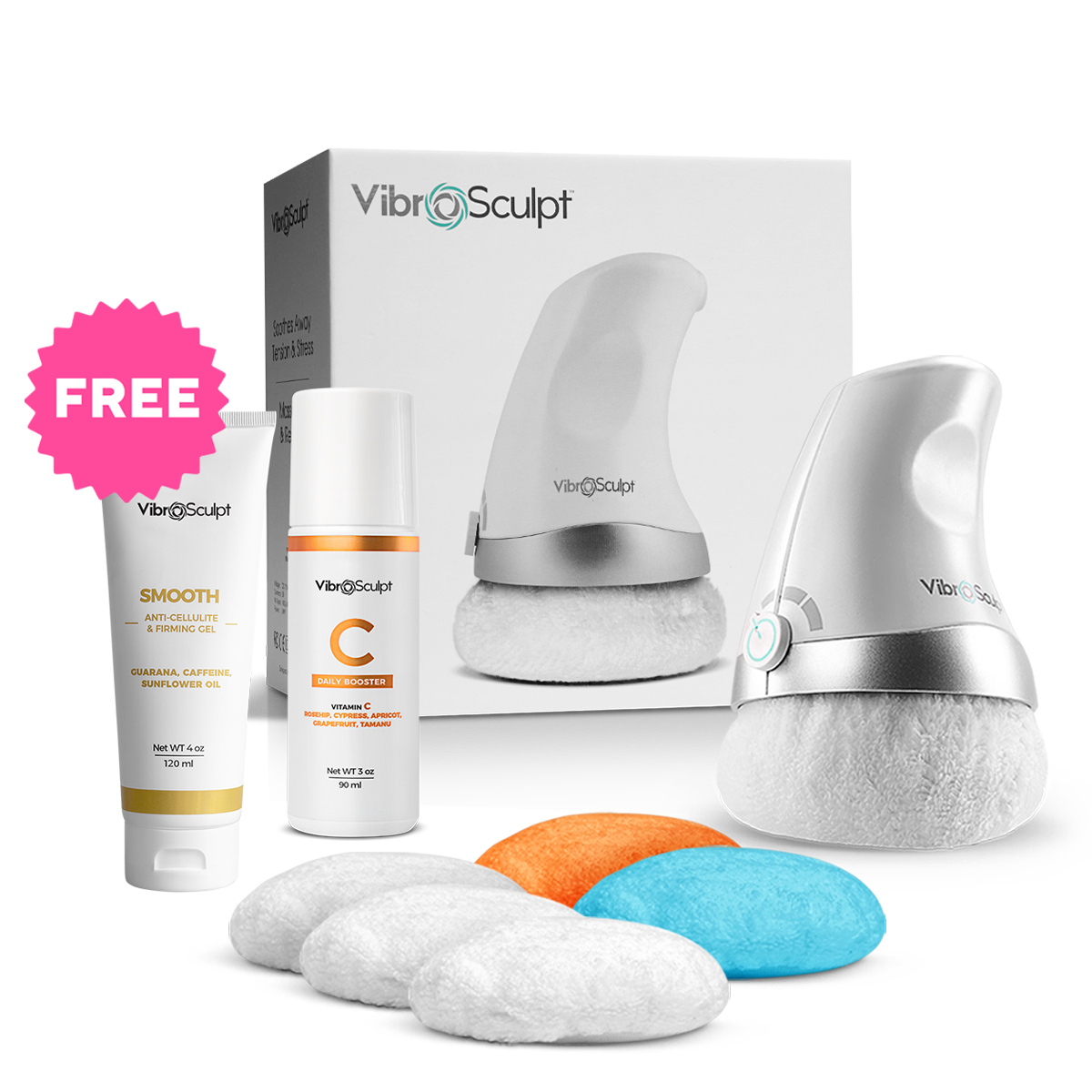 Vibro Sculpt + Pro Pads + Vitamin C Oil